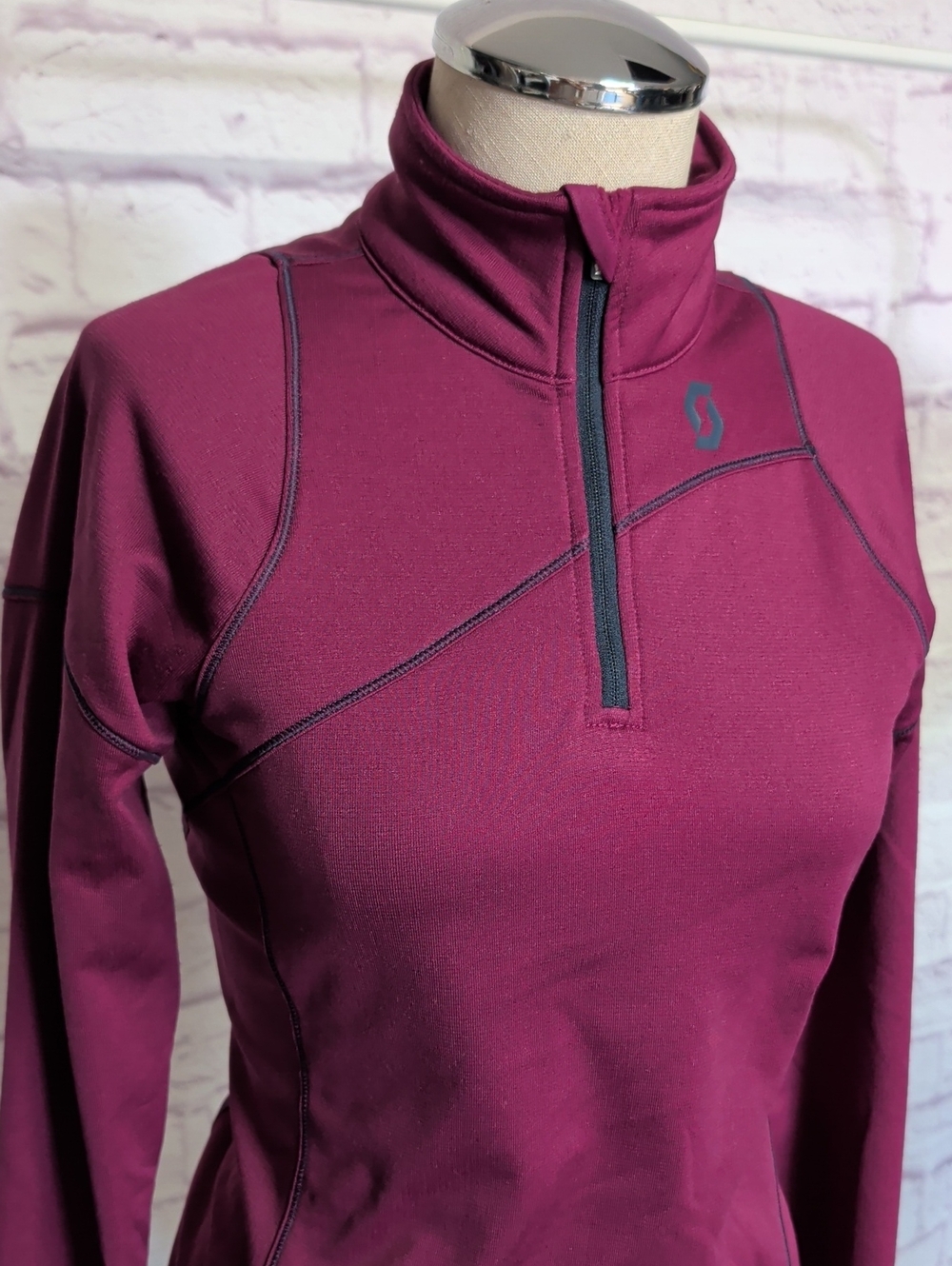 Scott Sports Women's Plum Fleece Half-Zip Performance Pullover - Size 2